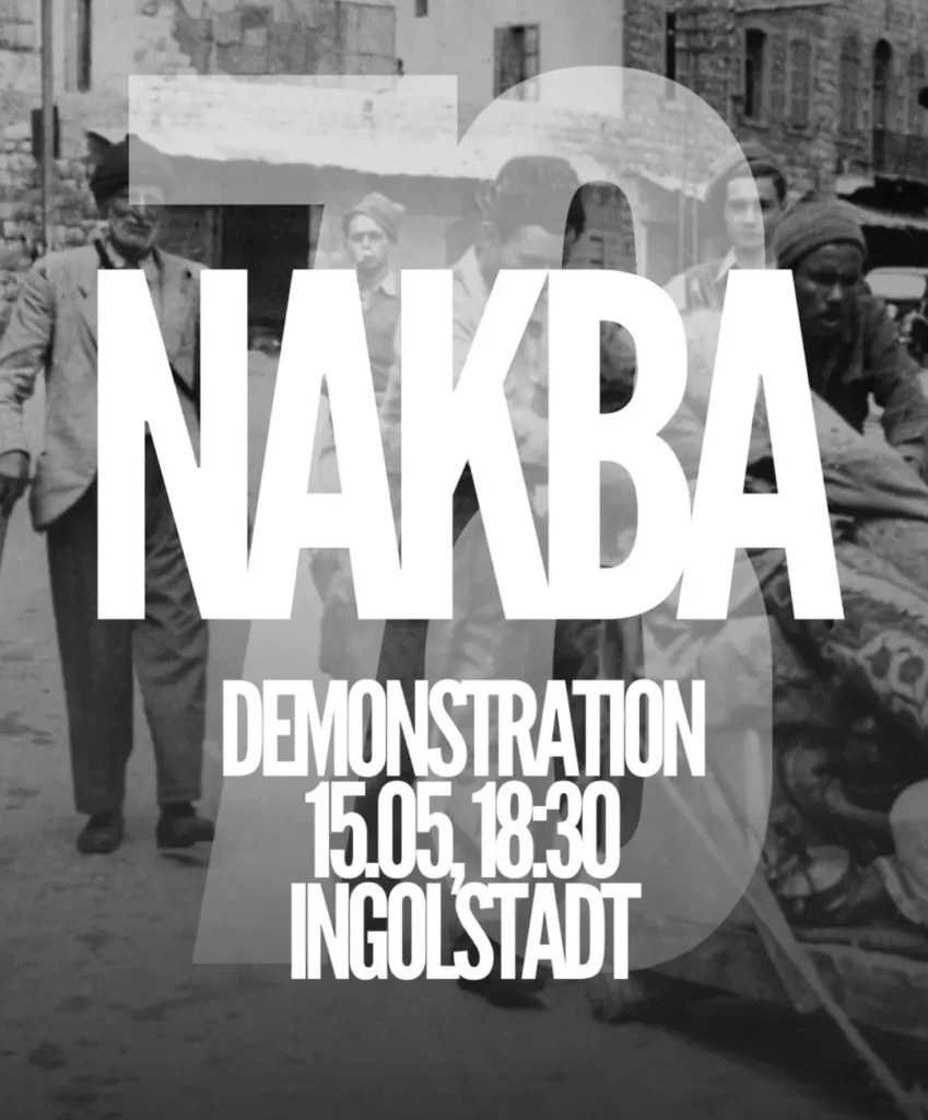 Nakba Demonstration - Wir werden weiterhin boykottieren, protestieren, spenden und kreativ aktiv sein