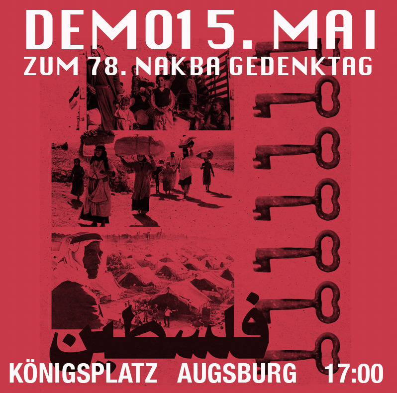 DEMO 15. MAI ZUM 78. NAKBA GEDENKTAG