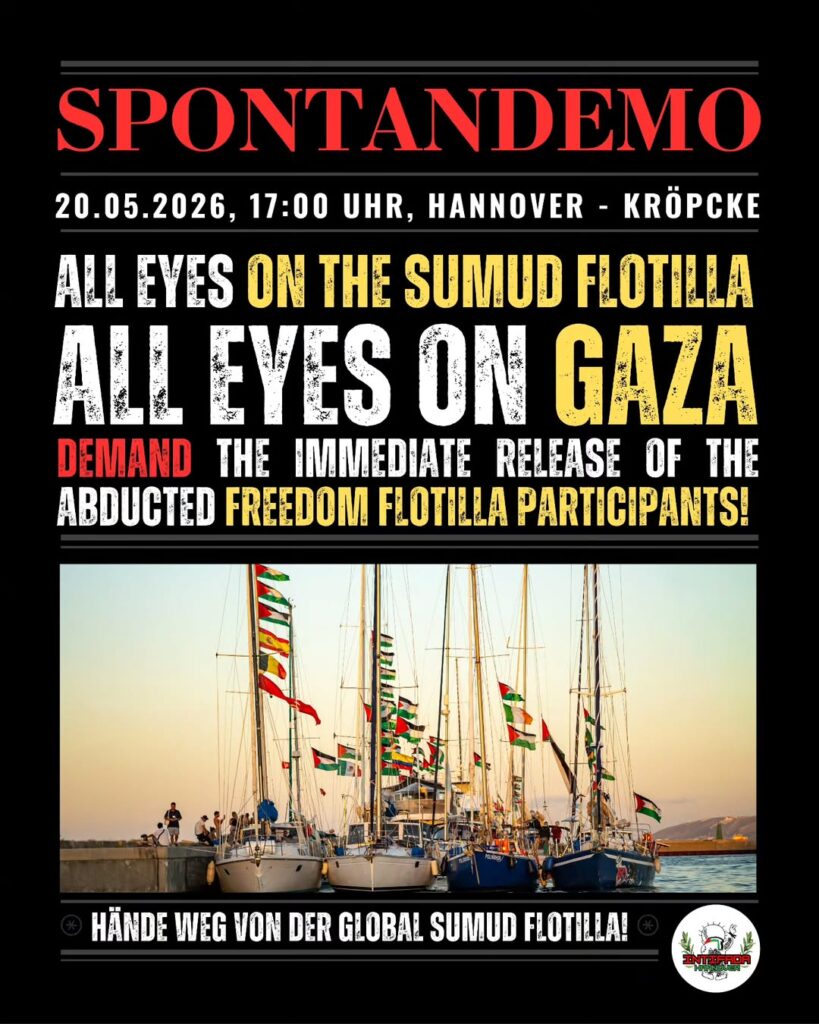SPONTANDEMO: ALL EYES ON THE SUMUD FLOTILLA - ALL EYES ON GAZA