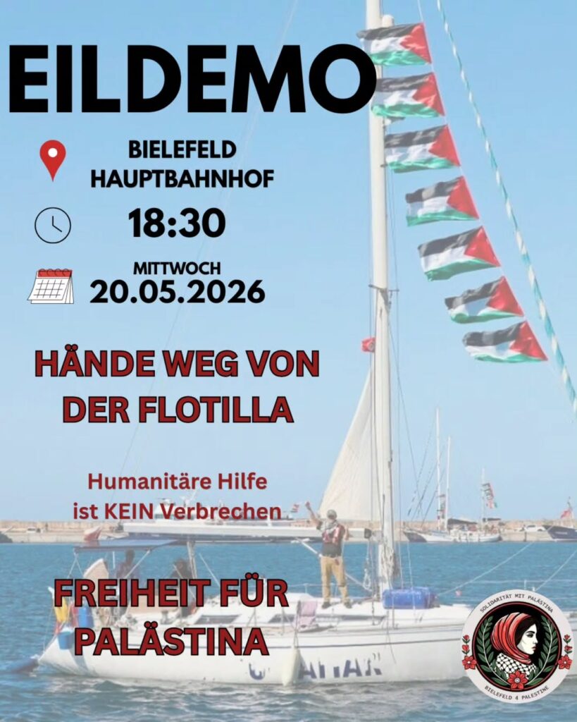 HÄNDE WEG VON DER FLOTILLA - Humanitäre Hilfe ist KEIN Verbrechen
