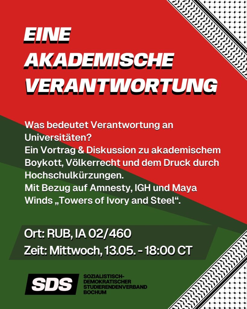 Die Palästina Gedenkwoche - Eine akademische Verantwortung