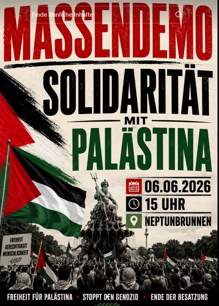 MASSENDEMO: SOLIDARITÄT MIT PALÄSTINA