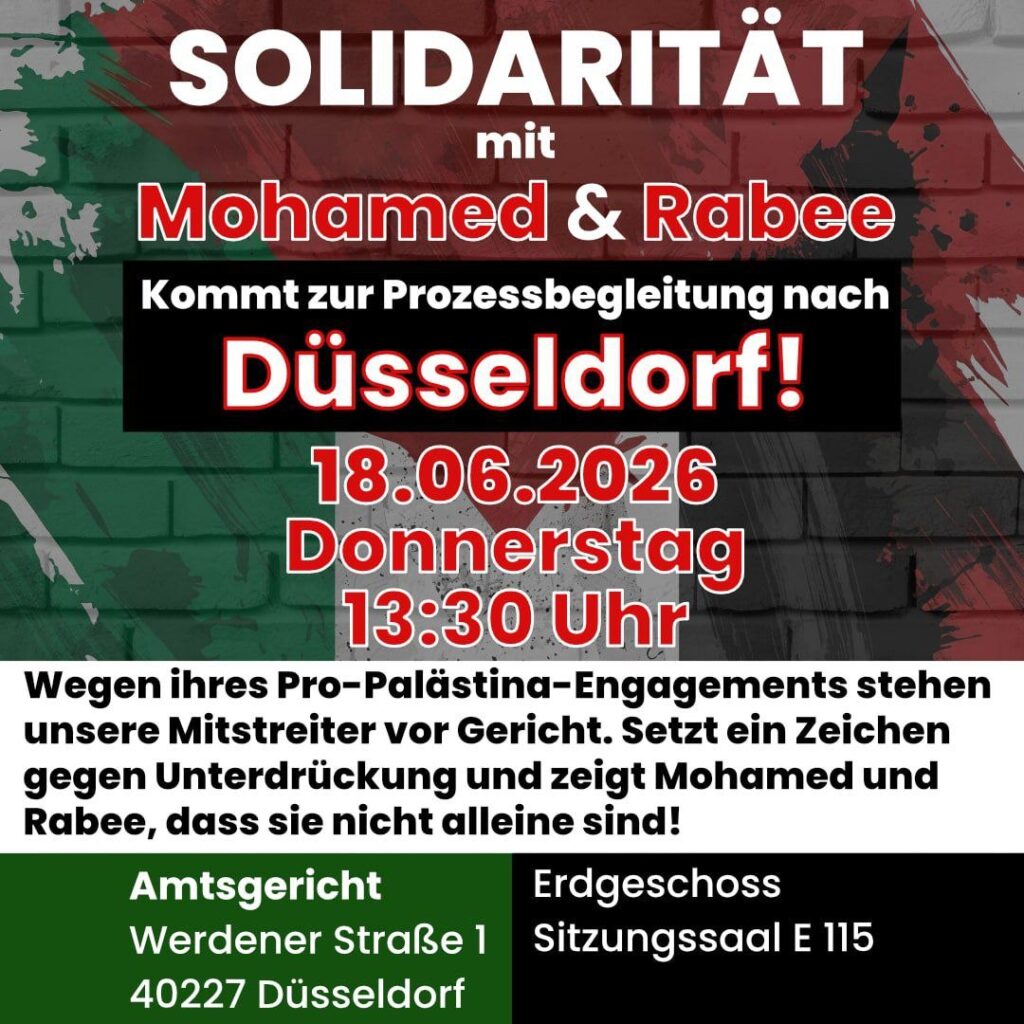 SOLIDARITÄT: Prozessbegleitung in Düsseldorf