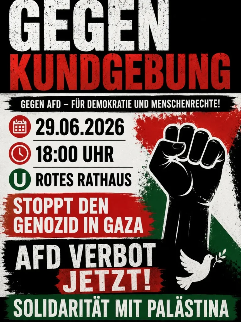 Gegen-Kundgebung - Gegen AFD - Für Demokratie und Menschenrechte!