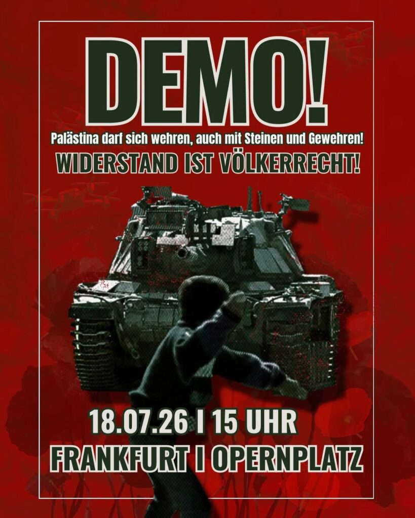 Demo! Widerstand ist Völkerrecht!