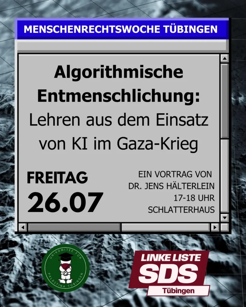 Algorithmische  Entmenschlichung: Lehren aus dem Einsatz von KI im Gaza-Krieg