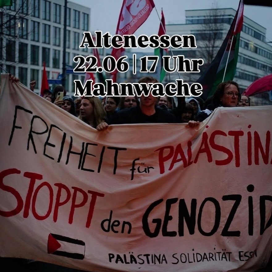 Mahnwache - Freiheit für Palästina - Stoppt den Genozid
