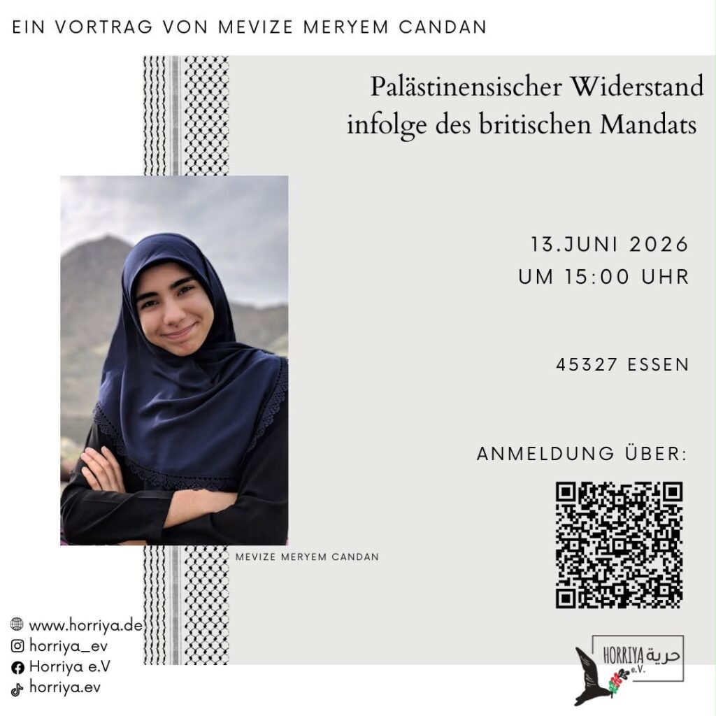 Palästinensischer Widerstand infolge des britischen Mandats - ANMELDUNG ERFORDERLICH!