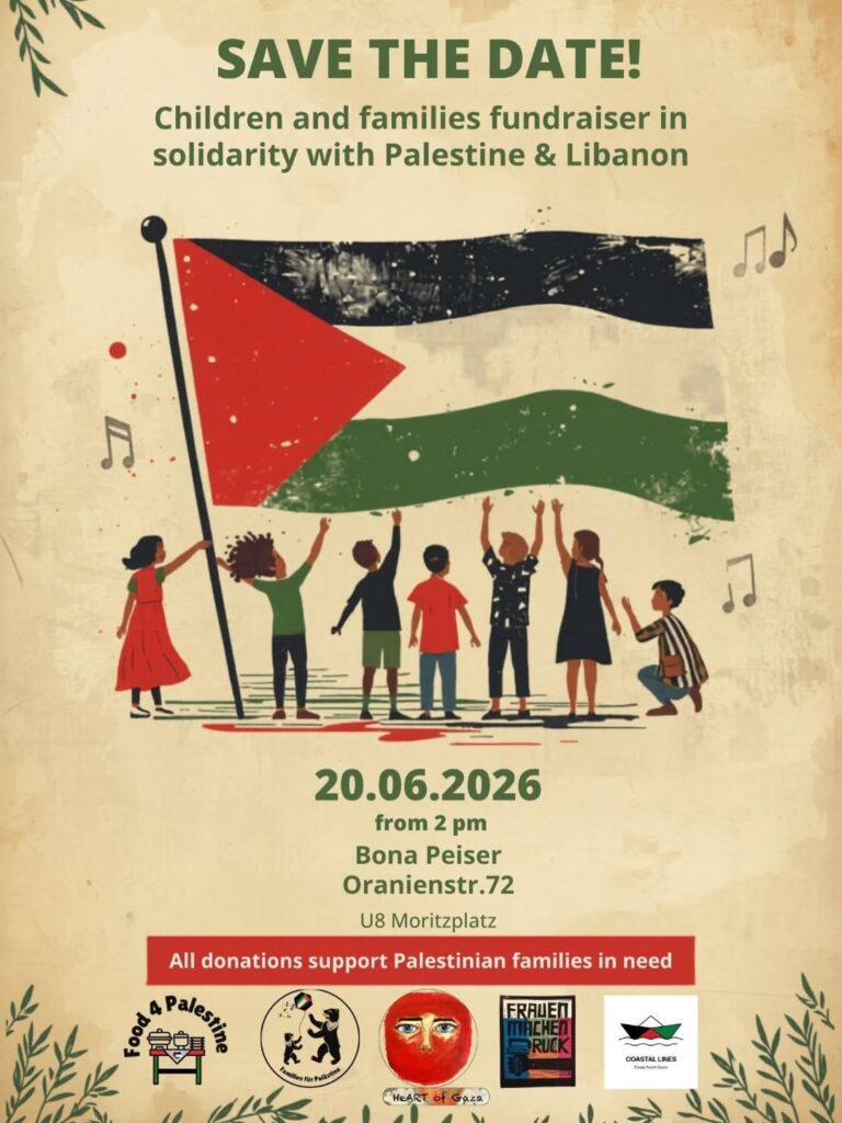 SAVE THE DATE - Children and families fundraiser in solidarity with Palestine & Lebanon