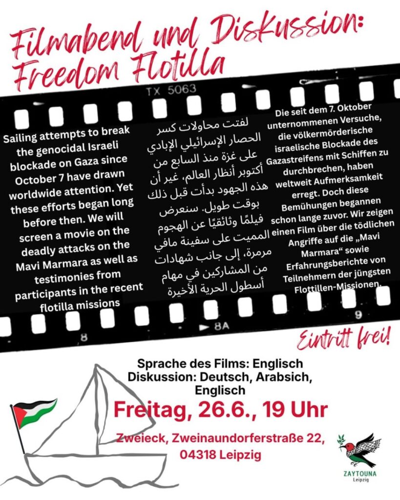 Filmabend und Diskussion: Freedom Flotilla