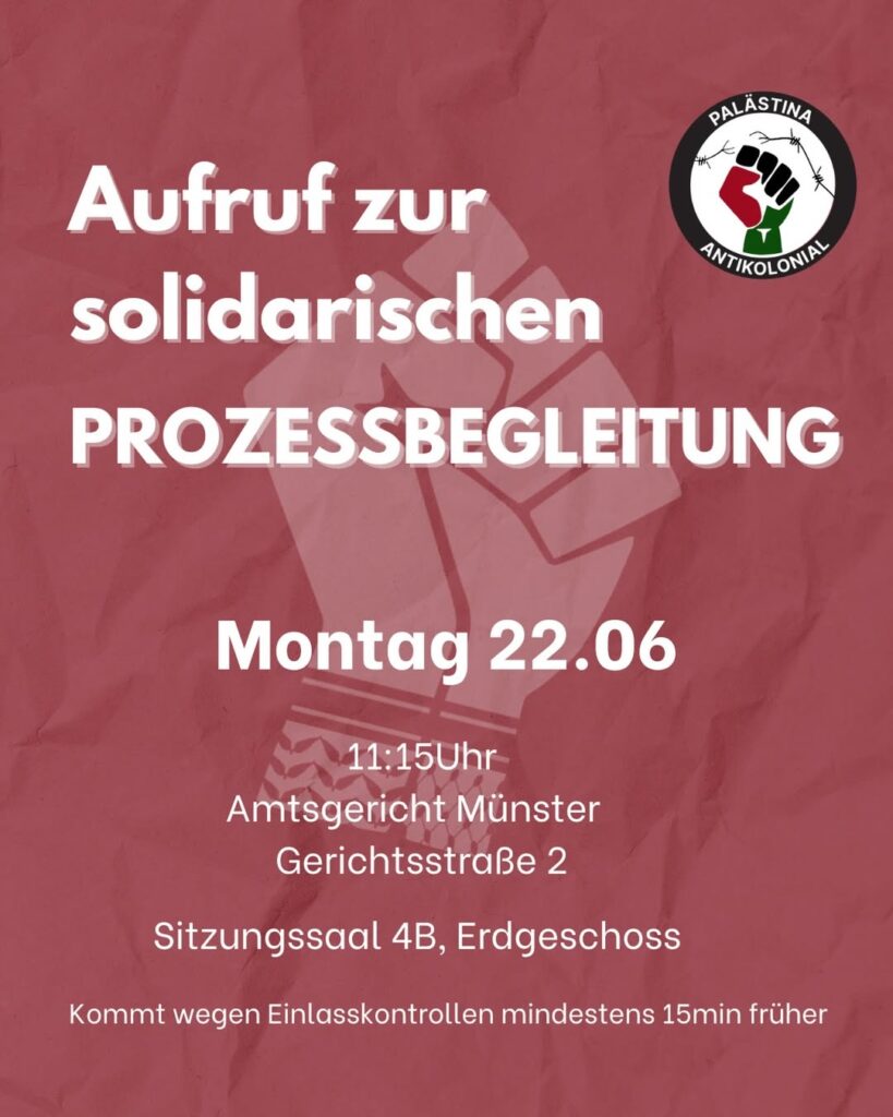 Aufruf zur solidarischen Prozessbegleitung