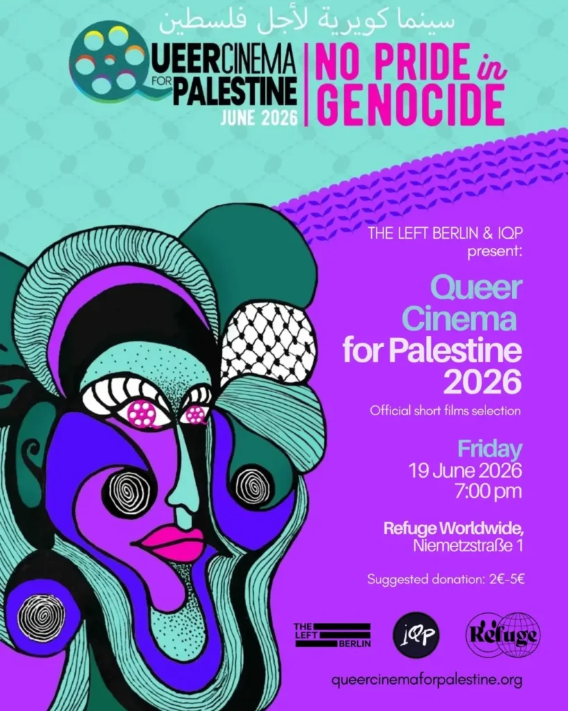 Queer cinema for Palestine - No Pride in Genocide