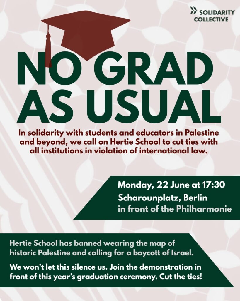 No Grad as usual - In solidarity either students and educators in Palestine and beyond