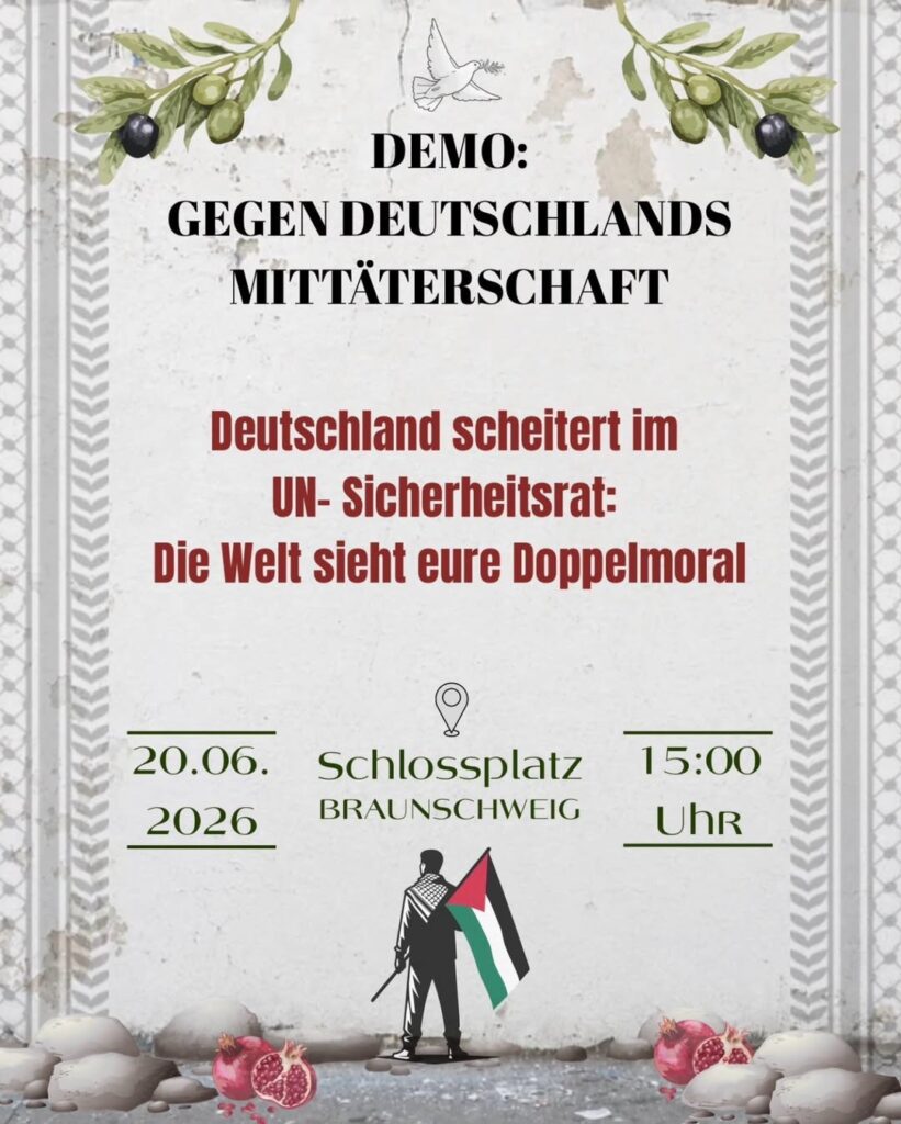 Demo: Gegen Deutschlands Mittäterschaft
