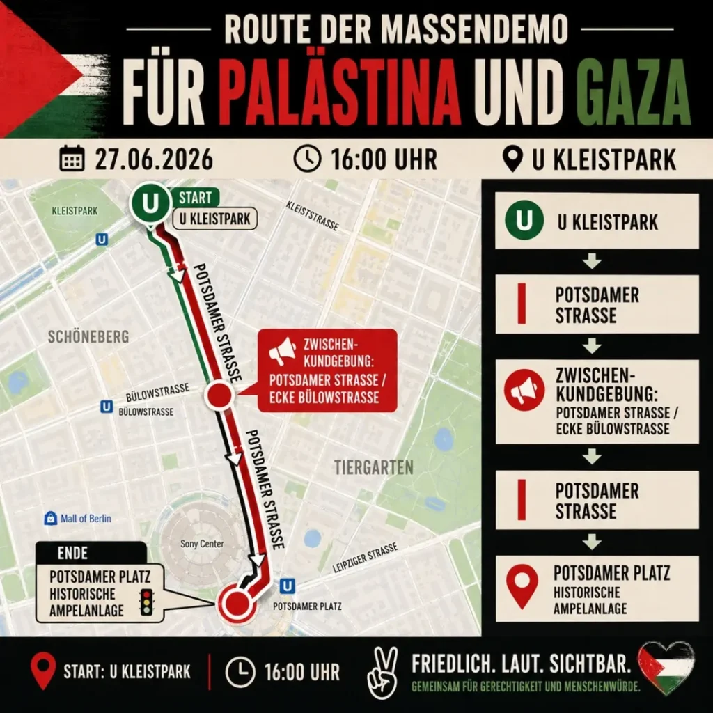 Massendemo für Palästina und Gaza