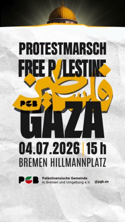 PROTESTMARSCH: FREE PALESTINE  - FREE GAZA