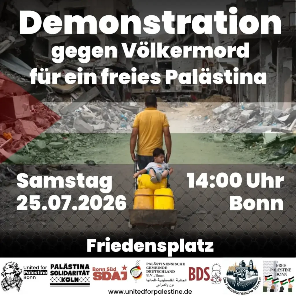 Demonstration gegen Völkermord für ein freies Palästina