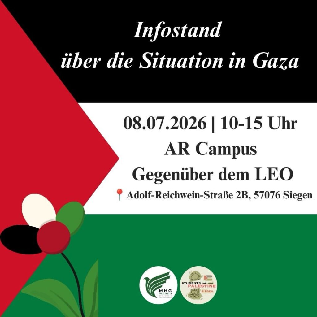 Infostand über die Situation in Gaza