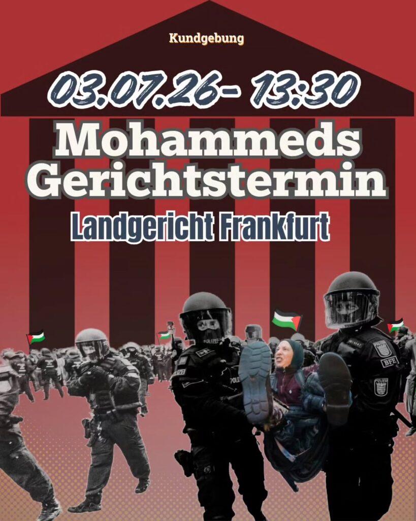 Kundgebung - Mohammeds Gerichtstermin