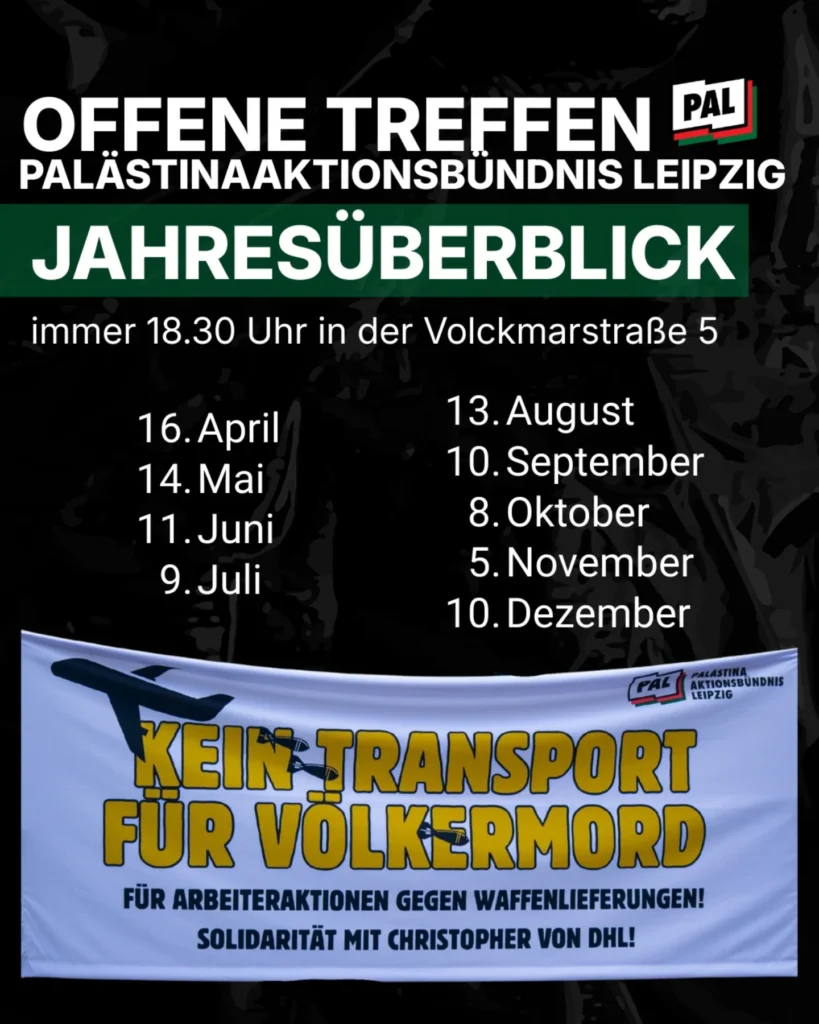 OFFENE TREFFEN PALÄSTINAAKTIONSBÜNDNIS LEIPZIG