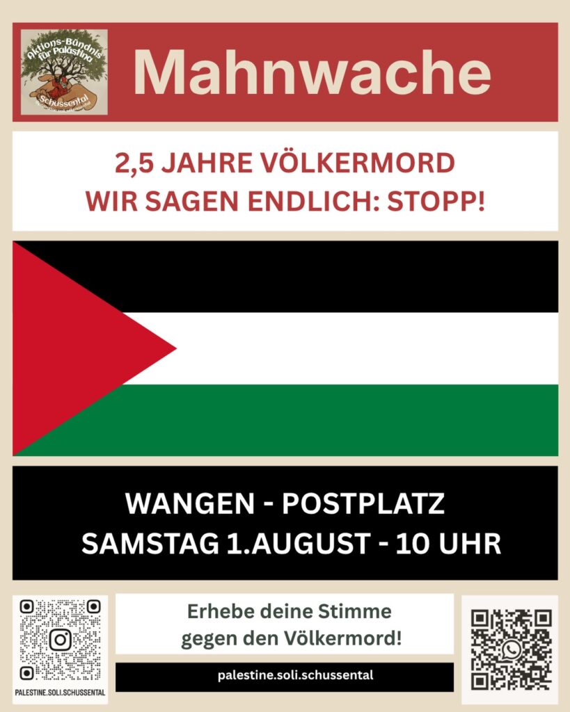 Mahnwache: 2,5 JAHRE VÖLKERMORD  WIR SAGEN ENDLICH. STOPP!