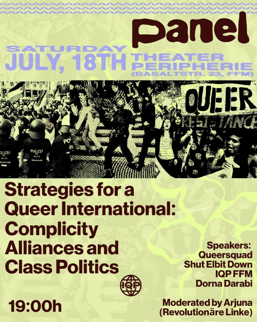 Panel - Strategies for a queer International: Complicity Alliances and Class Politics