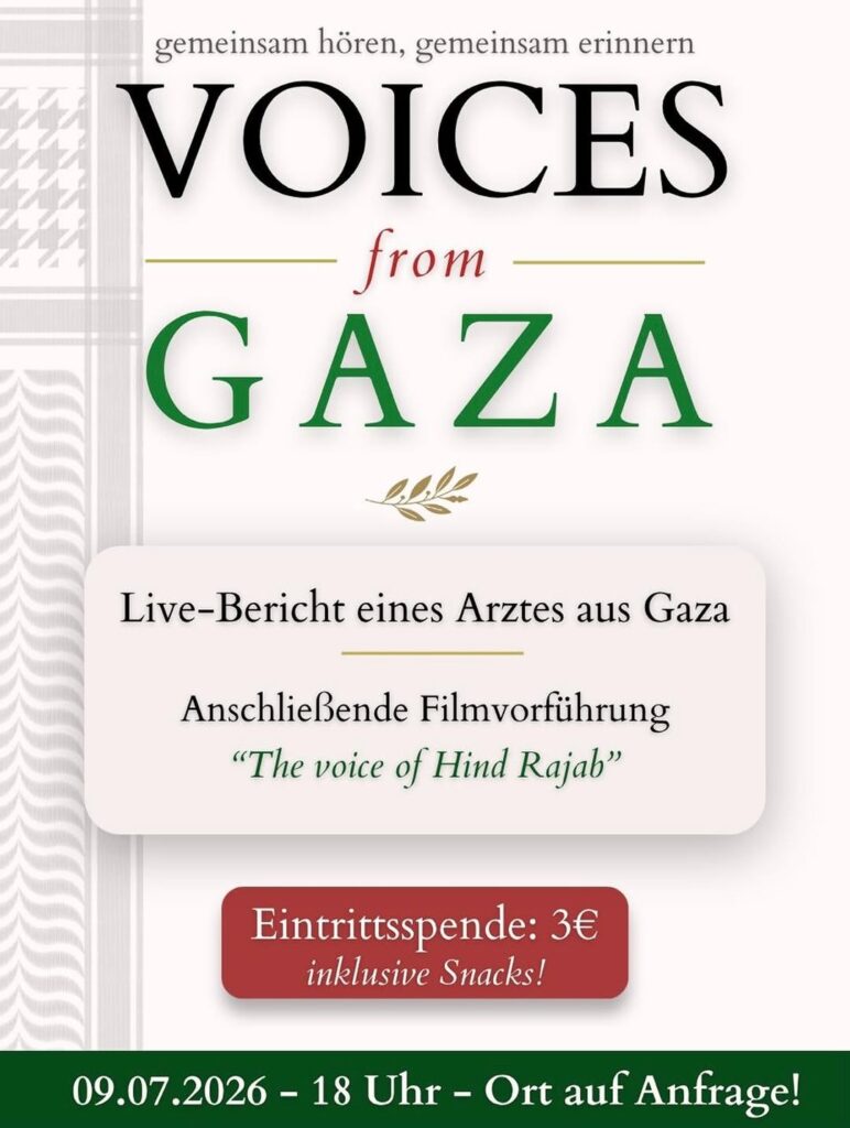 Voices from Gaza - Live-Bericht eines Arztes aus Gaza