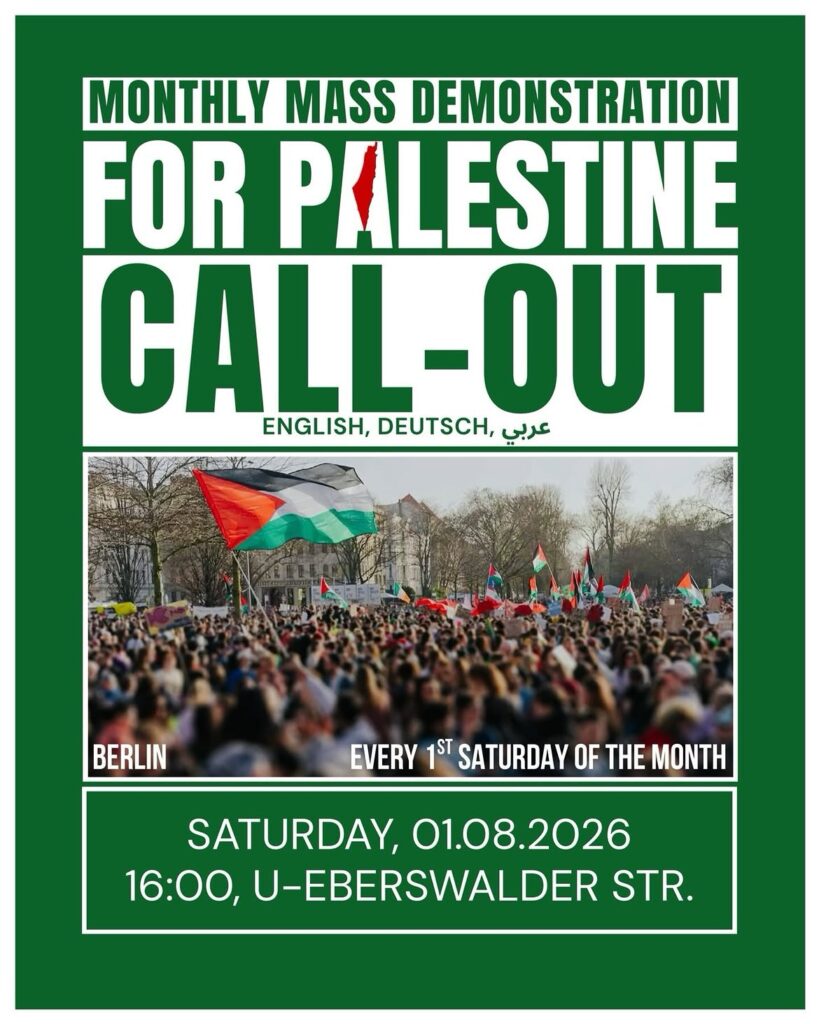 Monthly Mass Demonstration - For Palestine