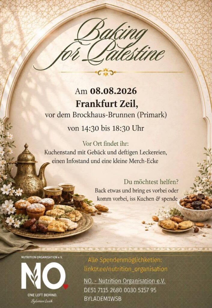 Baking for Palestine auf der ZEIL VOR DEM BROCKHAUSBRUNNEN