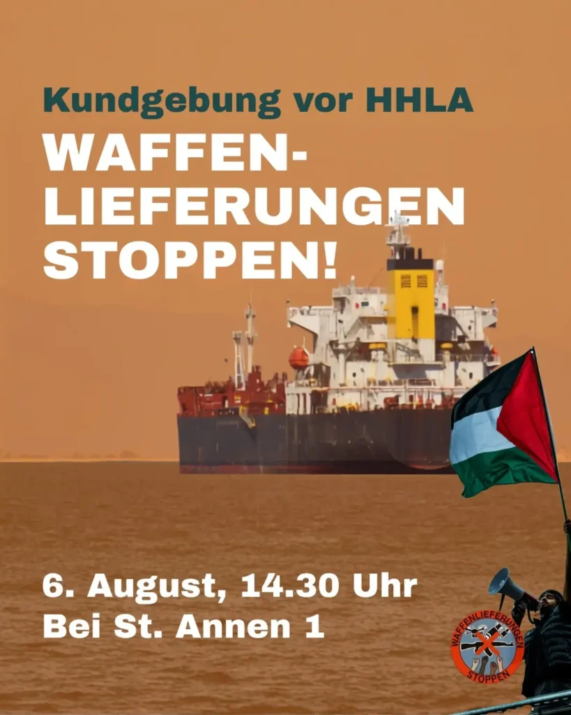Kundgebung vor HHLA - Waffenlieferungen stoppen!