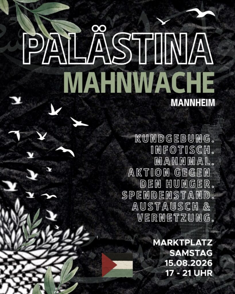 Palästina Mahnwache Mannheim