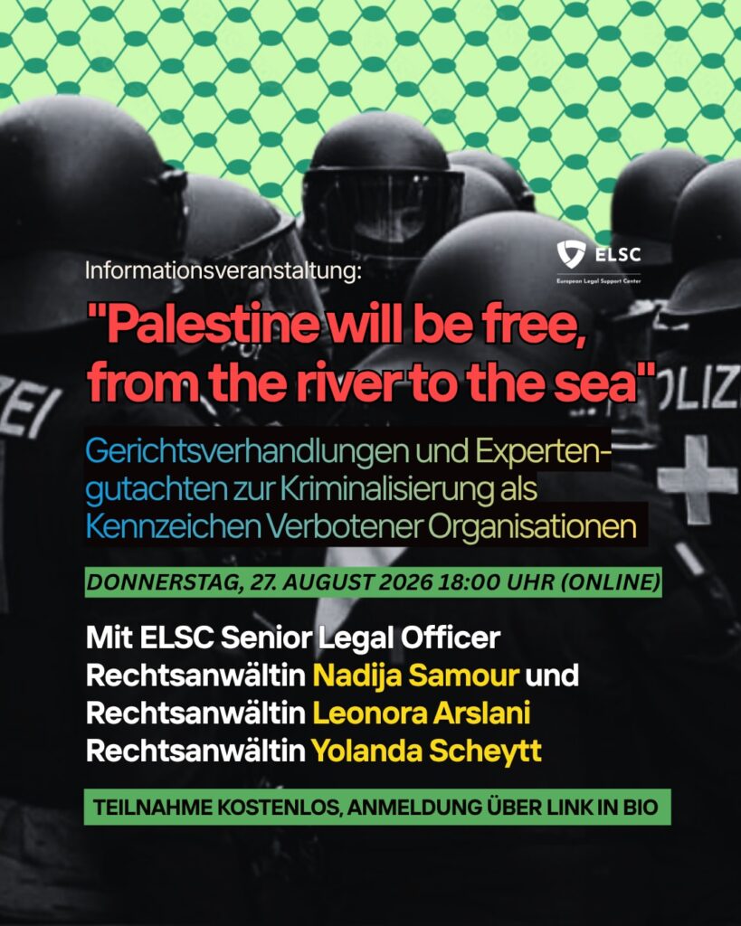 Informationsveranstaltung: \"Palestine will be free, from the river to the sea\"