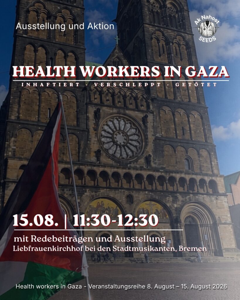 Ausstellung und Aktion - Health Workers in Gaza