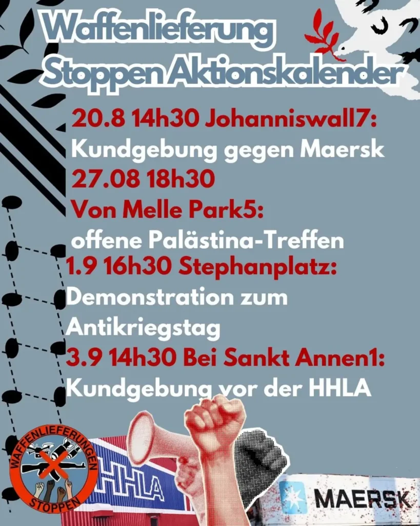 Kundgebung gegen Maersk - Waffenlieferung stoppen