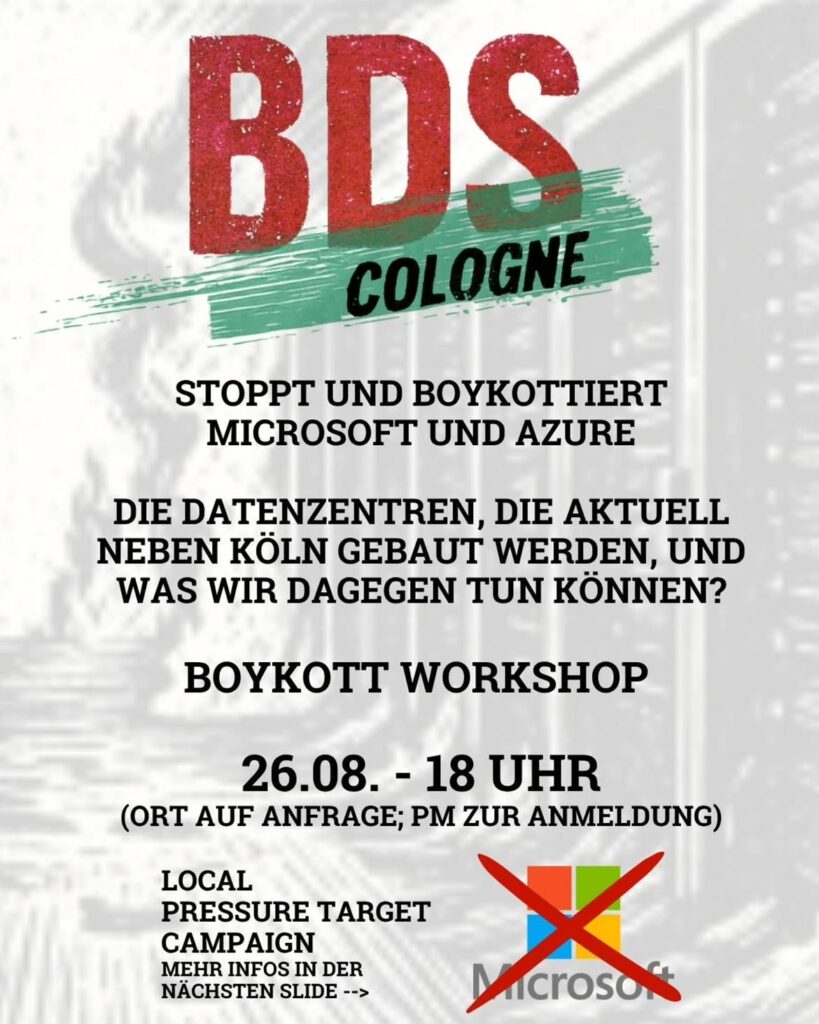 Boykott Workshop - Stoppt und boykottiert Microsoft und Azure