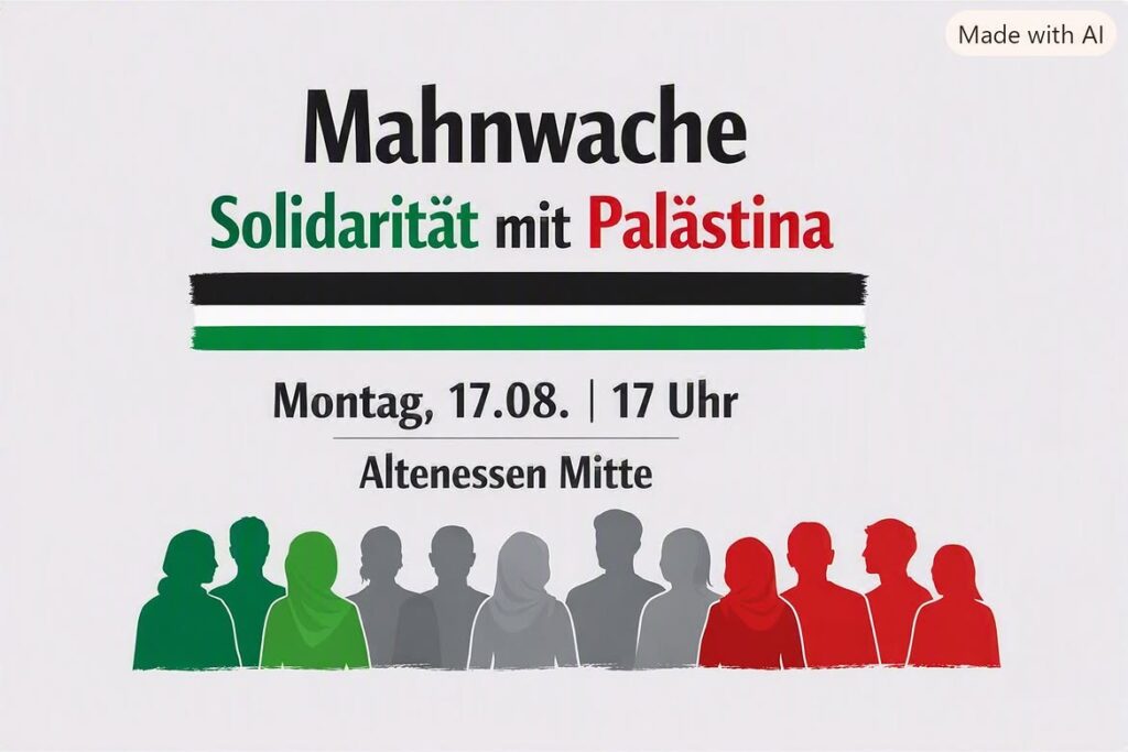 Mahnwache - Solidarität mit Palästina