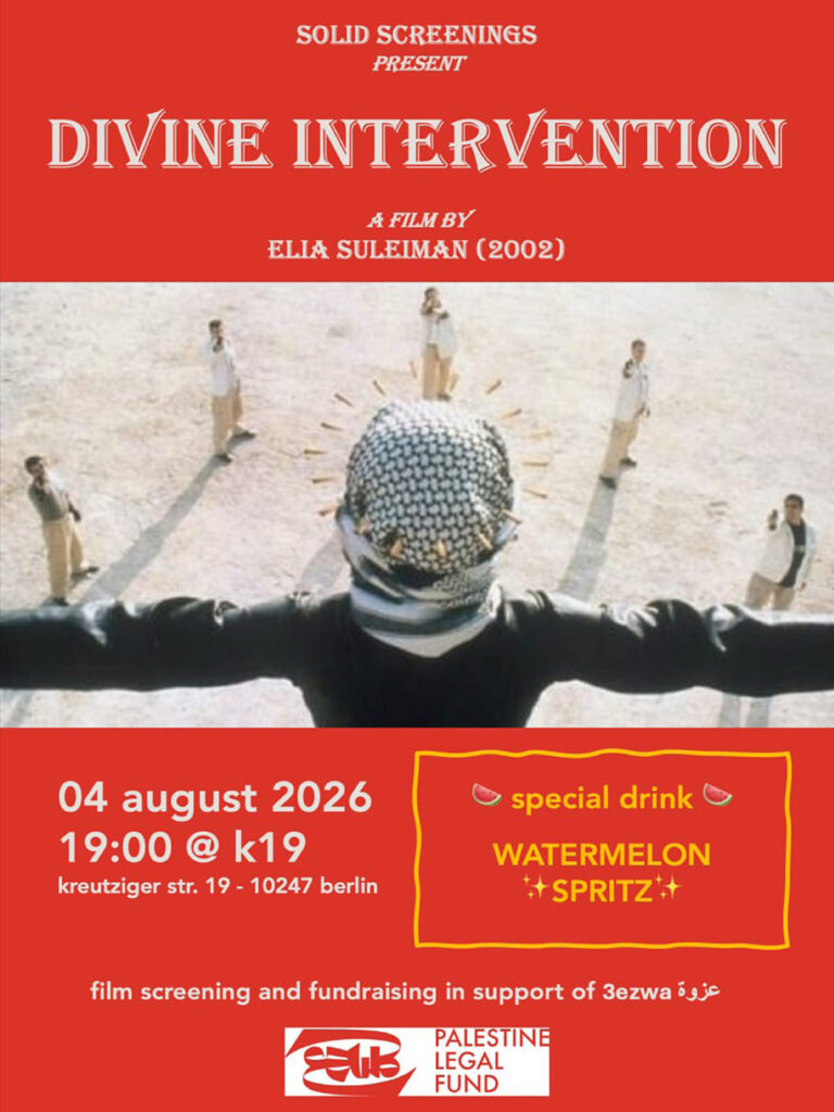 Solid Screenings present Divene Intervention - A film based Elia Suleman (2002)