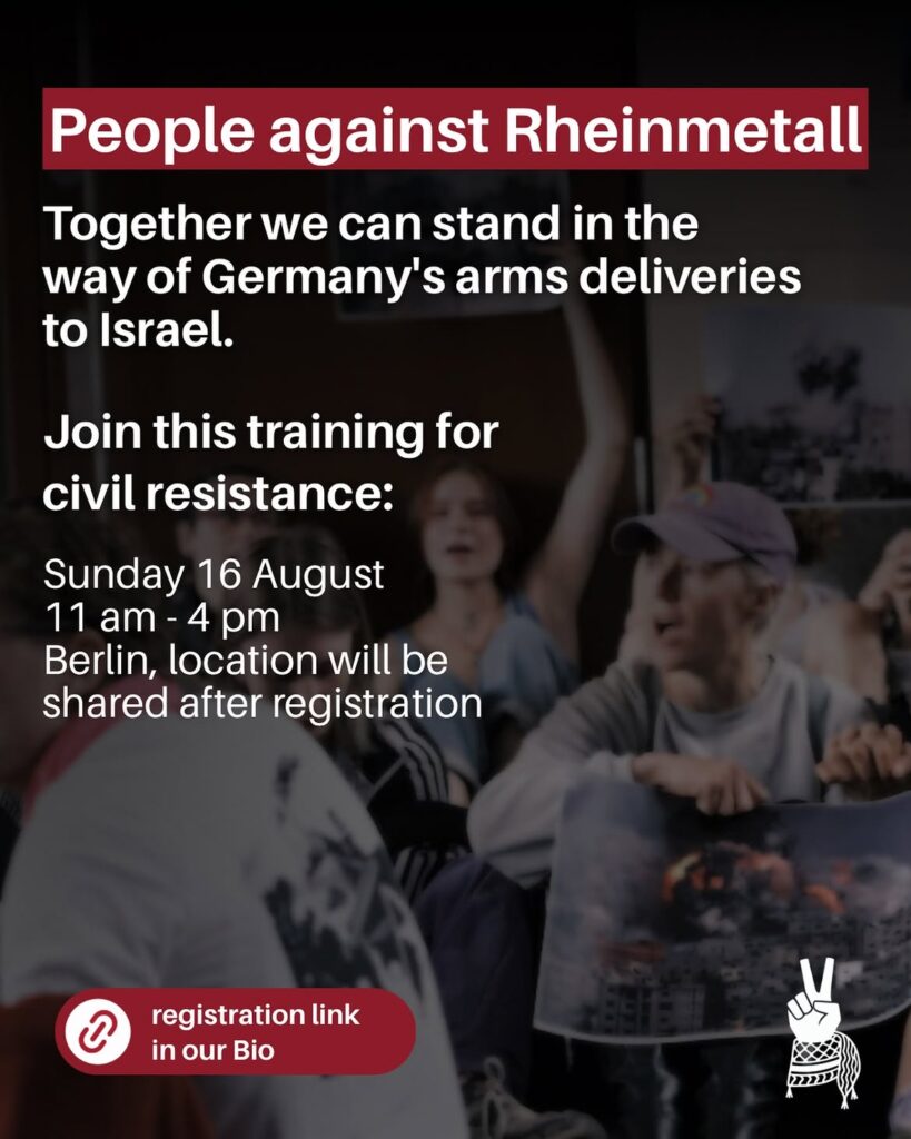 Training for civil resistance - People against Rheinmetall