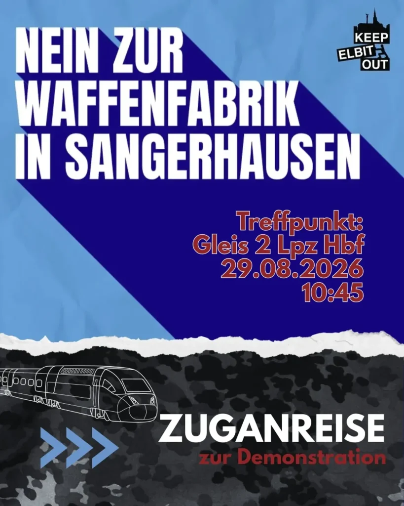 Zuganreise zur Demonstration - Nein zur Waffenfabrik in Sangerhausen