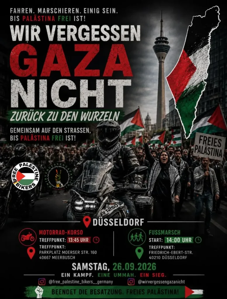 Fussmarsch - Wir vergessen Gaza nicht - zurück zu den Wurzeln
