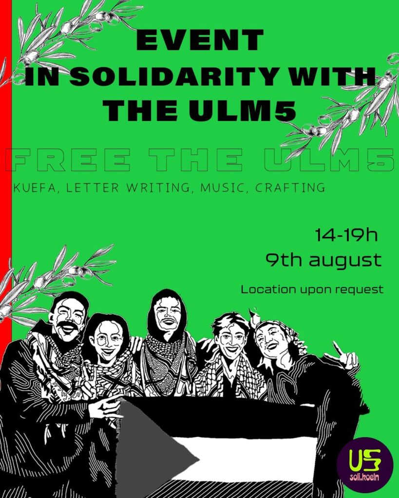 SOLIDARITY EVENT FOR THE ULM5 - FREE THE ULM5