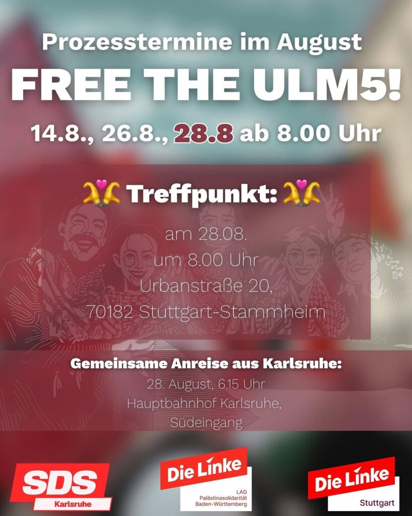 Free the Ulm5 - Gemeinsame Anreise aus Karlsruhe
