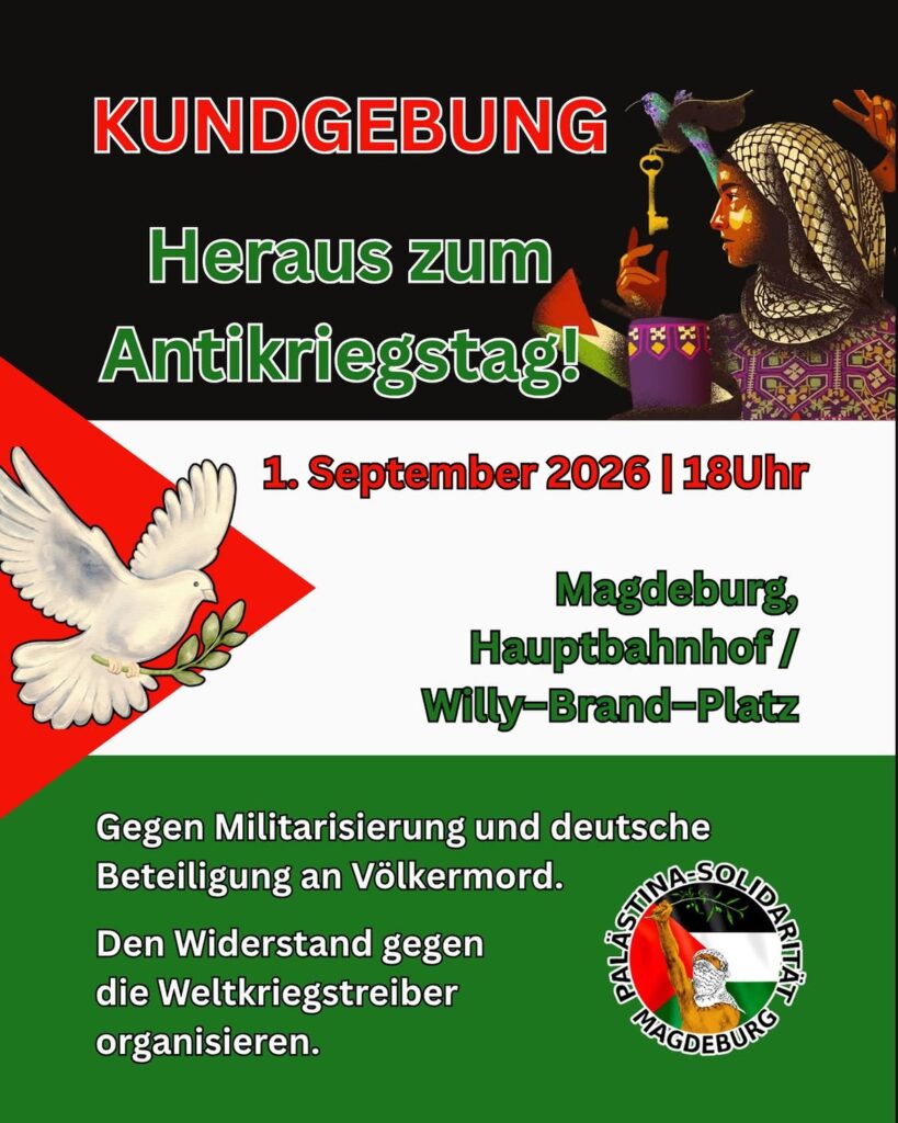 Kundgebung - Heraus zum Antikriegstag!