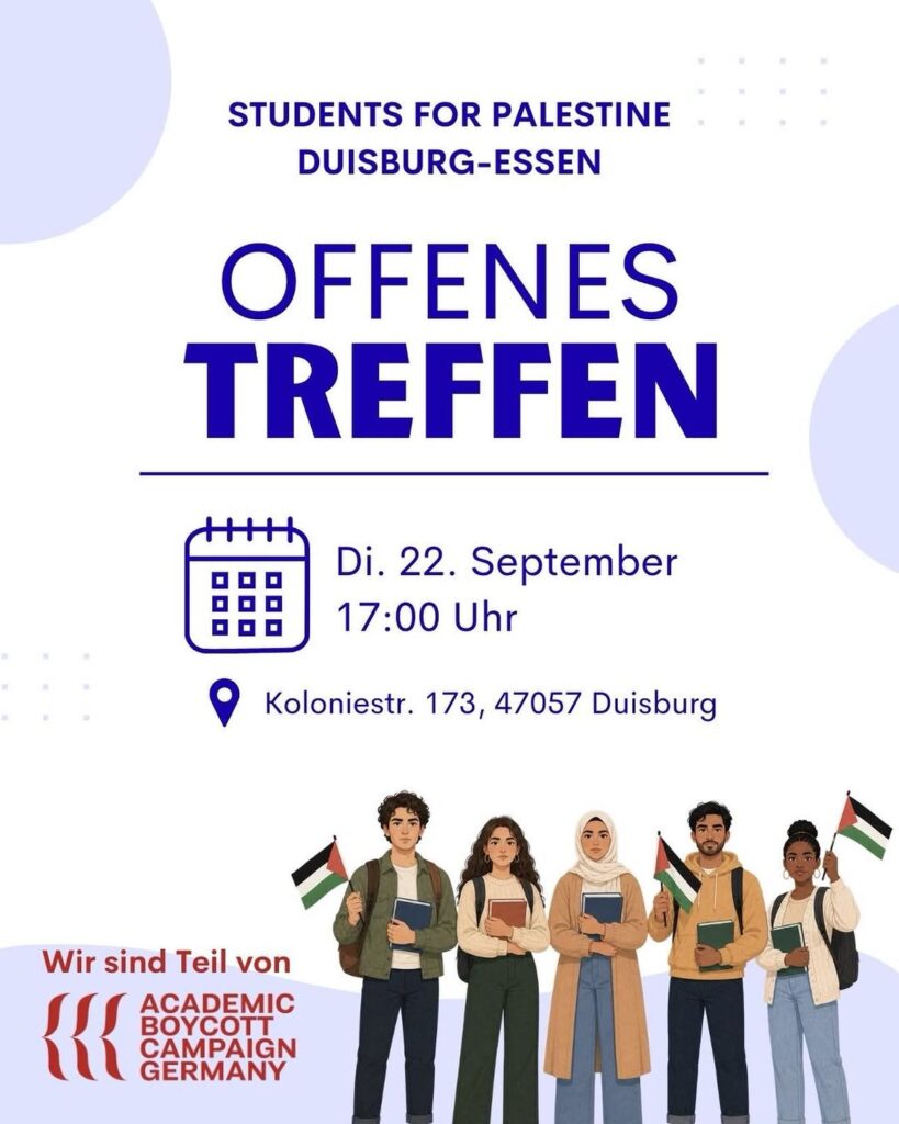 Offenes Treffen von Students for Palestine Duisburg-Essen
