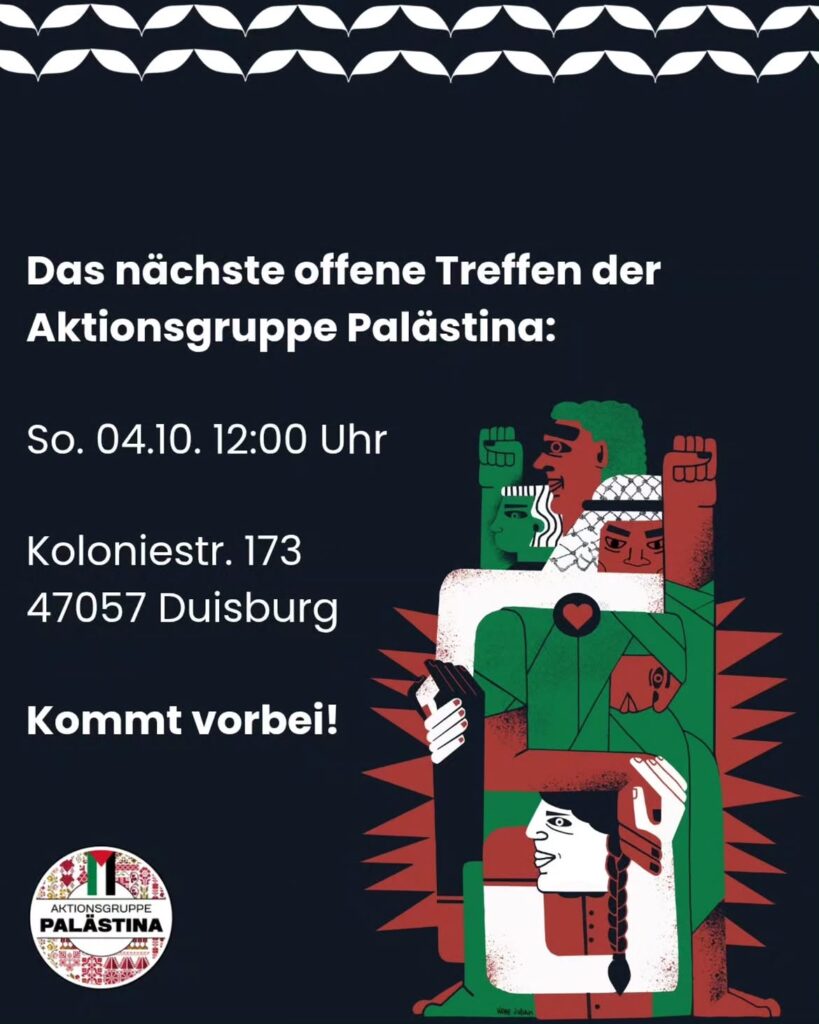 Das nächste offen Treffen der Aktionsgruppe Palästina