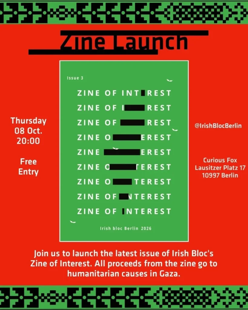 Irish Bloc\'s \"Zine of Interest\"