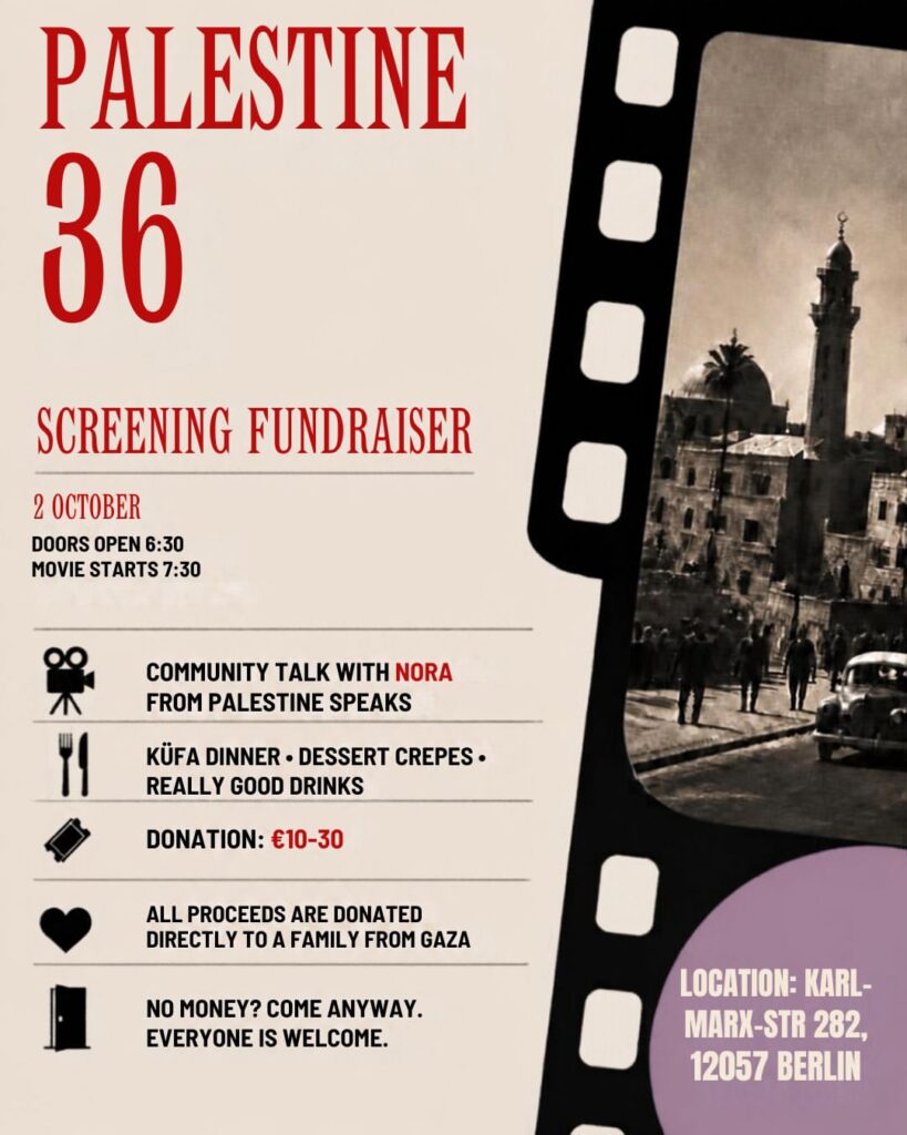 Screening Fundraiser - Palestine 36