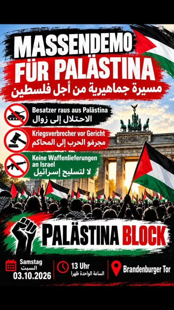 Massendemo für Palästina