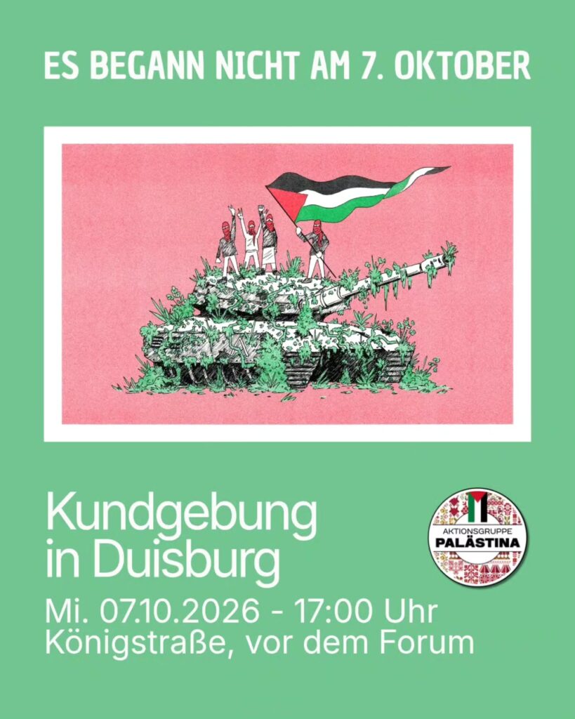 KUNDGEBUNG: ES BEGANN NICHT AM 7. OKTOBER