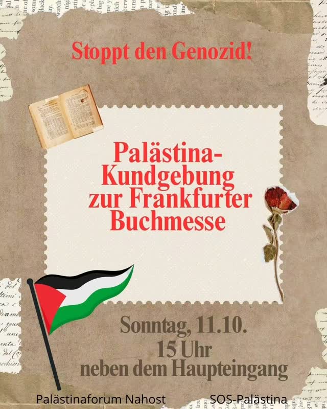 Palästina Kundgebung zur Frankfurter Buchmesse